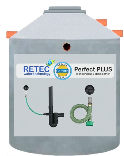 RETEC Retentionszisterne 2900 Liter mit Filter geprfter Ablaufdrossel 1 Zoll